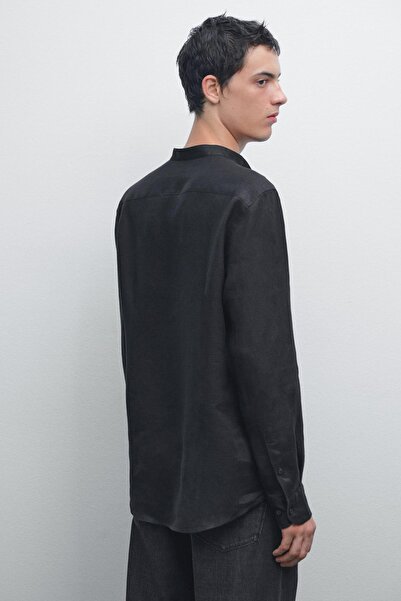 Massimo Dutti %100 keten hakim yaka gömlek