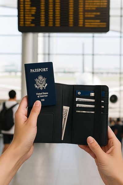 Ecrou Rfid Passport Case Black
