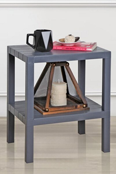 Frapan Home 2 Katlı Plastik Balkon Bahçe Sehpası Masası Şezlong Havuz Sehpası...