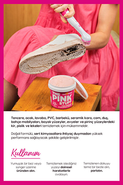 ThePinkStuff Mucizevi Temizlik Macunu 850 g – Çok Amaçlı, Ocak-Fırın, Lavabo & Banyo Yüzeyleri Leke & Yağ Çözücü