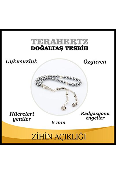 OSMANLI DEĞERLİ TAŞ Sertifikalı Terahertz Doğaltaş Tesbih 6 Mm, T216