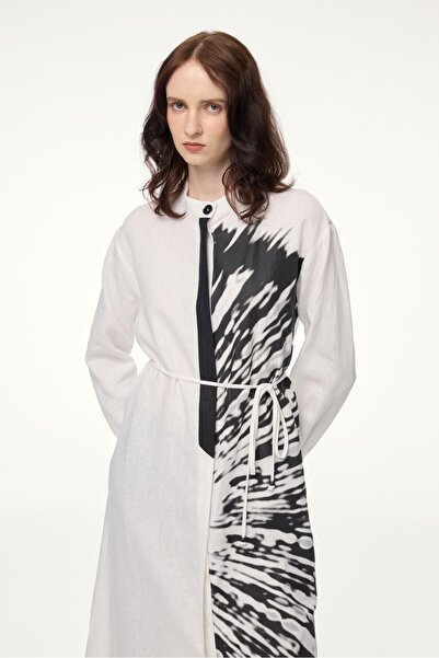 Zühre Довга туніка з коміром-стійкою та візерунком T-1584