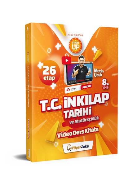 HiperZeka 8. Sınıf Start Up T.C. İnkılap Tarihi Konu Anlatan Video Ders Kitab...