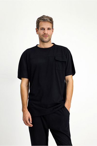 Kiğılı Home Short Sleeve Crew Neck 3-Piece Shorts Sleepwear Set
