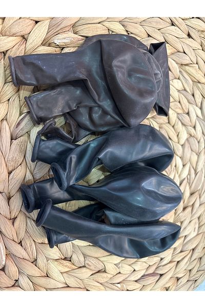 Deniz Party Store Burgundy Black Latex Balloon - 5 Pieces Pack of 10