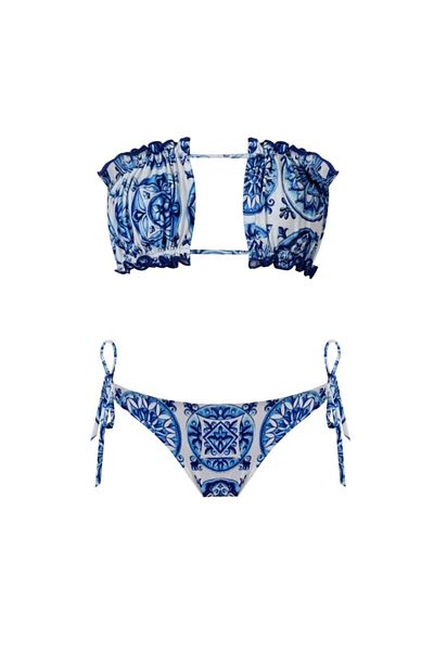 Nur Karaata Sun Bleu Blanc Bikini