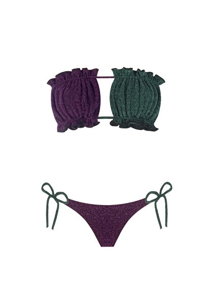 Nur Karaata Sun Sparkle Purple Green Bikini