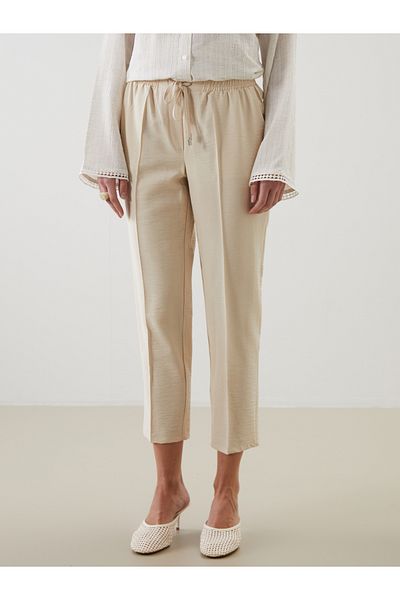 LC Waikiki Carrot Cut Women's Trousers with Elastic Waist