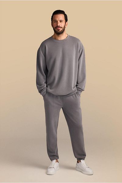 Kiğılı Home Long Sleeve Crew Neck 2-Piece Modal Tracksuit Set