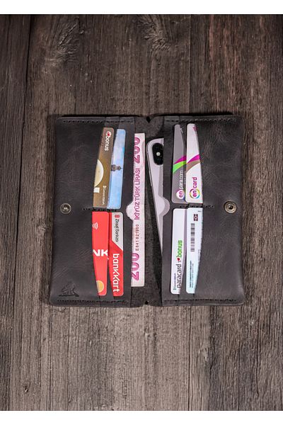 Derimoda Genuine Leather Long Wallet – Handmade Vintage Sti