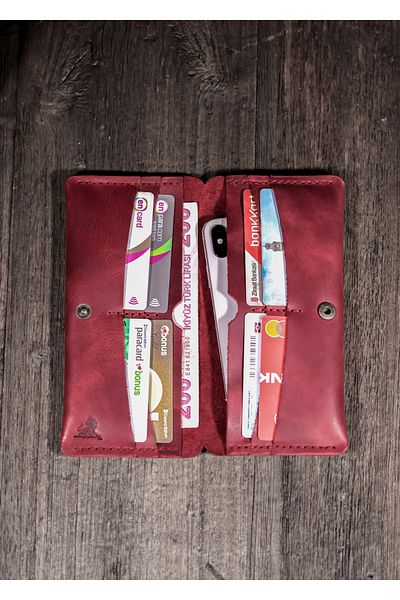 Derimoda Genuine Leather Long Wallet – Handmade Vintage Sti