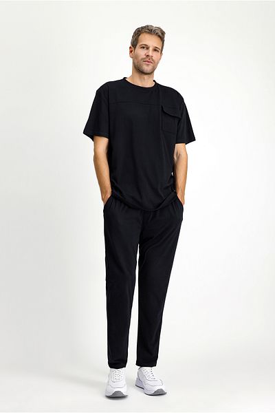 Kiğılı Home Short Sleeve Crew Neck 3-Piece Shorts Sleepwear Set