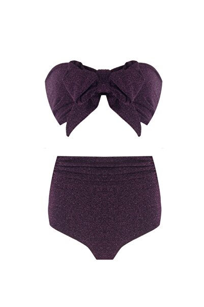 Nur Karaata 3 In 1 Sparkle Purple Bikini Set