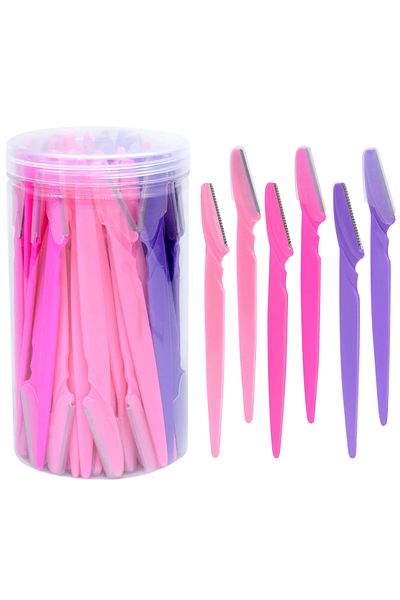 CNKESS 30pcs Razors Set 1 30pcs/bottle Eyebrow Razors With Container Facial Eye Brow Trimmer In Case Hair R