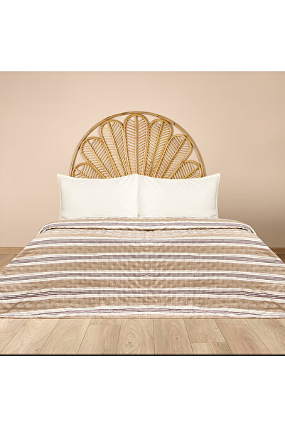 Genel Markalar Soft Galler Tek Kişilik Yatak Örtüsü - Bej - 160x230 cm