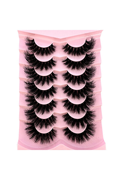 Choice 7 أزواج Z811 جديدة من رموش عين القطة، رموش من فرو المنك الصناعي الرقيق، رموش ناعمة 8D، عبوة رموش طويلة وسميكة بشكل مثير