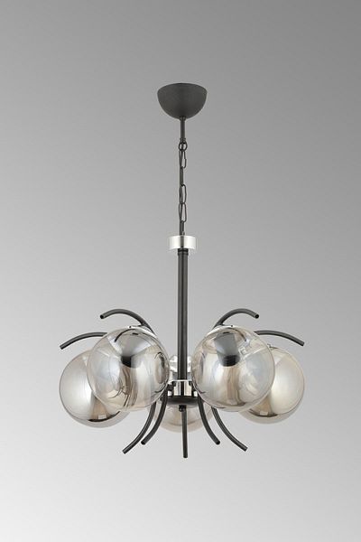 ESSLİGHT Yazgı 5 Li (Smoked Glass) Living Room Bedroom Kitchen Young Room Chandelier