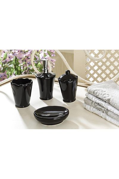 Gül Güler Black Modern Bathroom Set of 4