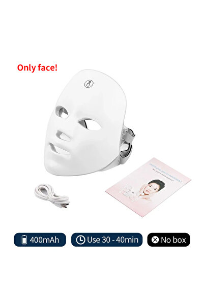 Choice جهاز تجميل الوجه اللاسلكي Face-400mAh المزود بـ 7 ألوان LED، جهاز فوتو...