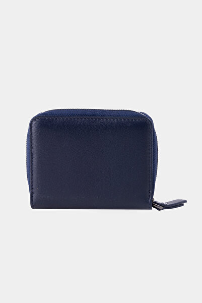 Grande 2822 Genuine Leather Horizontal Snap Fastener Women's Wallet Arsel Navy Blue