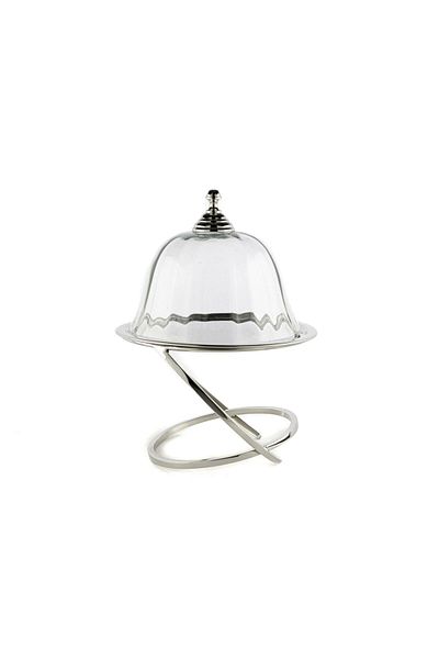 Mikasa Moor Metal Leg Glass Cake Stand 22*30 cm