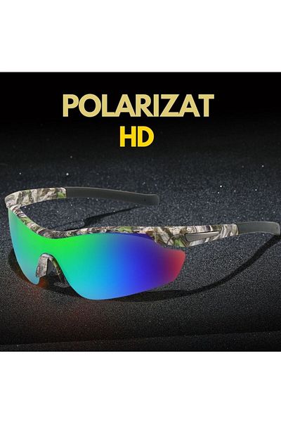 Hipolar Polarized Sunglasses, Camouflage, Fishing And Hunting, Black Rainbow Lens Hd25, Uv400