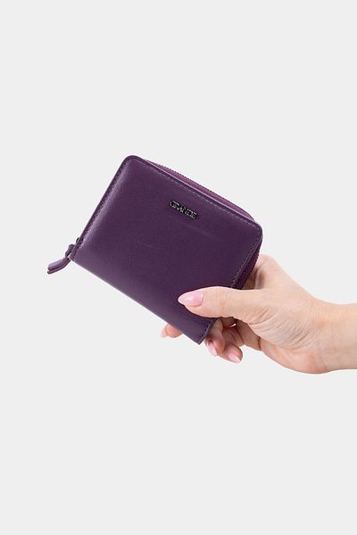 Grande 2822 Genuine Leather Horizontal Snap Fastener Women's Wallet Arsel Plum