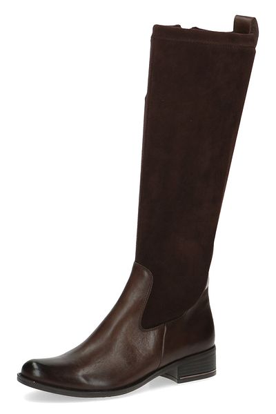 Caprice Damen Elegante Stiefel G-weite 9-25514-41 Braun 329 Dk Brown Comb Leder Und Textil