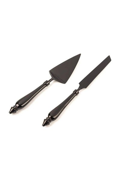 Mikasa Moor Mikasa Moor Black 2-Pack Cake Serving