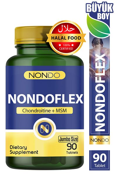 Nondo Flex 90 Tablet Jumbo Size Glucosamine Glucosamine Chondrotine Msm Type 2 Collagen Streamline Extract