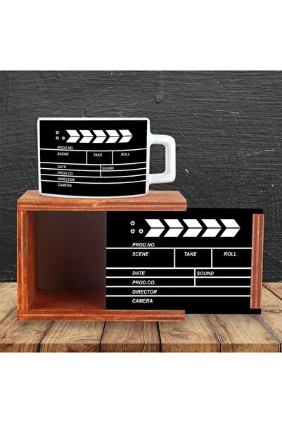 HediyeKanalı Sinema Fotoğraf Çerçevesi Puf Yastık Klaket Kutulu Kupa