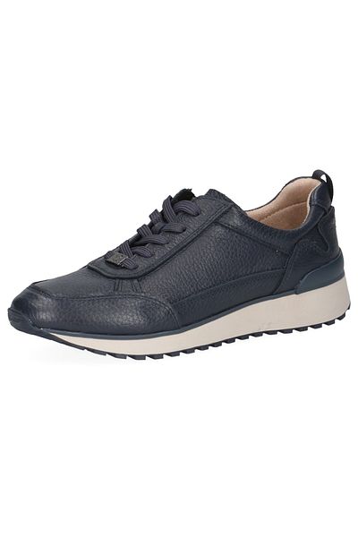 Caprice Damen Low Sneaker G-weite 9-23711-43 Blau 877 Ocean Deer Leder Mit Leather-sock & Cap Airmotion