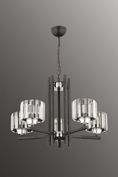 ESSLİGHT Elif 5-Piece Chandelier (Crystal Stone) Living Room Bedroom Kitchen Young Room Office