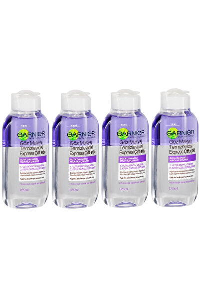 Garnier Göz Makyaj Temizleyici Express Çift Etki 125 ml x 4 Adet