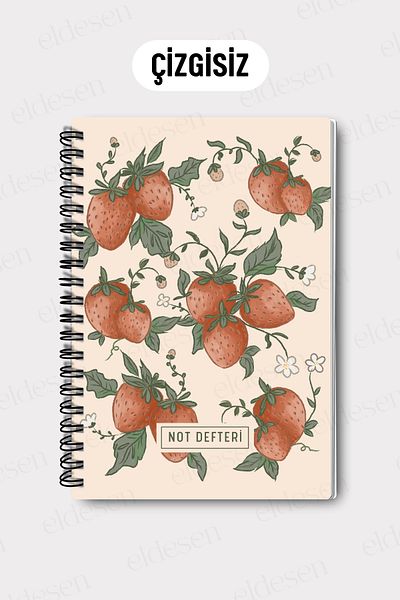 Eldesen Tasarım A5 Spiral Unlined School Notebook, 50 Sheets 100 Pages, Cardboard Cover Notepad