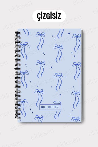 Eldesen Tasarım A5 Spiral Unlined School Notebook, 50 Sheets 100 Pages, Cardboard Cover Notepad