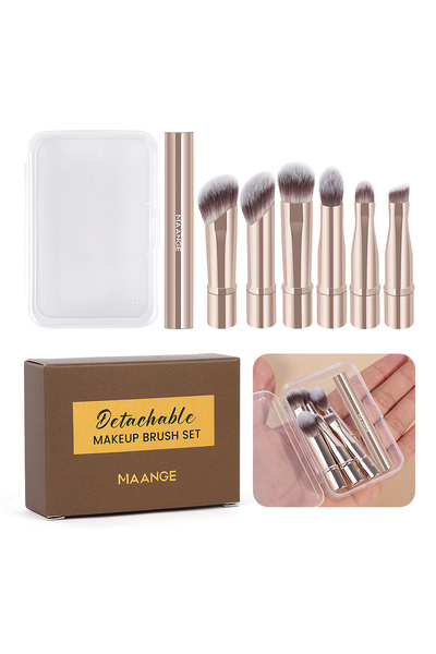 Choice Gold MAANGE Double Ended Makeup Brush Set Detachable Travel Contour Concealer Brush Set Eyeshadow Br