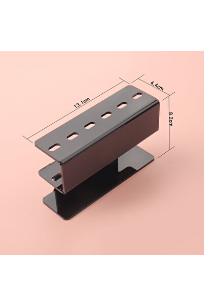 Choice black 6 Holes Acrylic Eyelash Tweezers Storage Rack Convenient Tweezer...