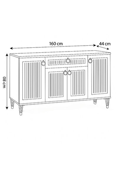 Nevamobilya Arya Konsol - Beyaz
