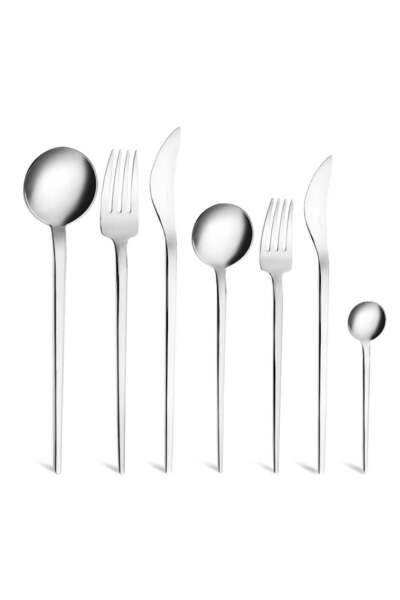 Jumbo 4400 Fallen 84 Piece 12-Person Steel Cutlery Set