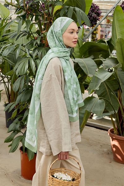 ELZE MODA Rose Patterned Viscose Soft Shal