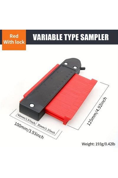 Choice 5in Shape Contour Gauge Duplicator Profile Measuring Angle Ruler Thickness Gauge Contour Template Co