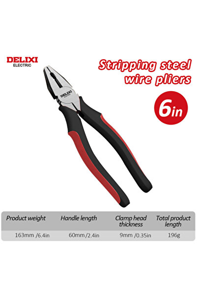 Choice DHGDC06MGS DELIXI ELECTRIC Wire Pliers，Sharp Large Opening Diagonal Pl...