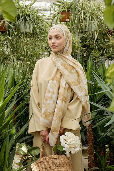 ELZE MODA Rose Patterned Viscose Soft Shal