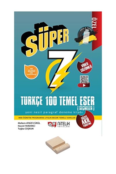 Nitelik Yayınları 7. Sınıf Yeni Nesil B Serisi Süper Türkçe 100 Temel Eser