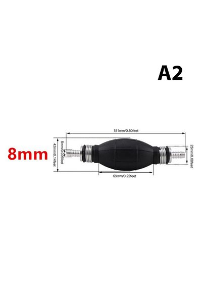 Choice 8mm 6mm/8mm/10mm/12mm Hand Fuel Pump Line Rubber Aluminum Hand Primer Bulb Diesel Oil Transfer Petro