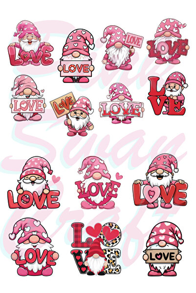 Pink Swan Craft Σετ αυτοκόλλητων γονιμών ερωτευμένων για την ημέρα του Αγίου ...