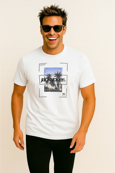 Jack & Jones Jcosystematic Men's T-Shirt 12286113 White