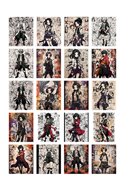 Pink Swan Craft مجموعة ملصقات شخصيات أنمي بخلفية مانغا، كمبيوتر محمول، آيباد،...