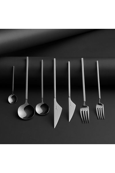 Jumbo 9100 Matte 12-Person 84-Piece Cutlery Set